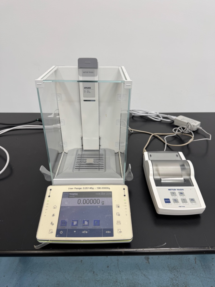 Image of Mettler Toledo XPE205 Analytical Balance w/ P28 Printer
